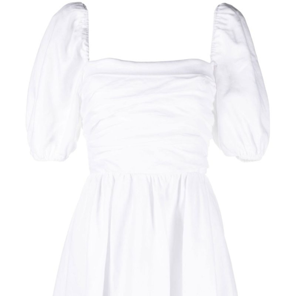 Reformation Zula White Linen Dress